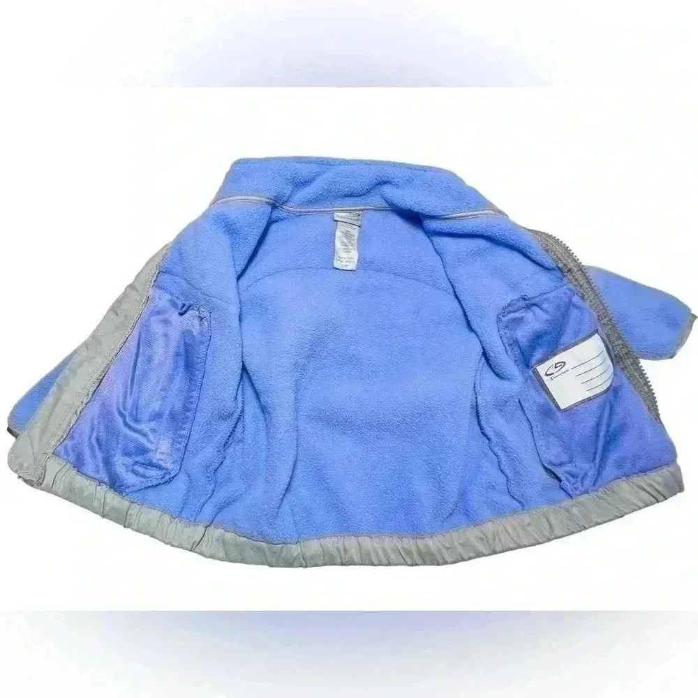 C9 BY CHAMPION GIRL’S VENTURE WARM PURPLE AND GREY FLEECE JACKET•SIZE 12 MONTHS•